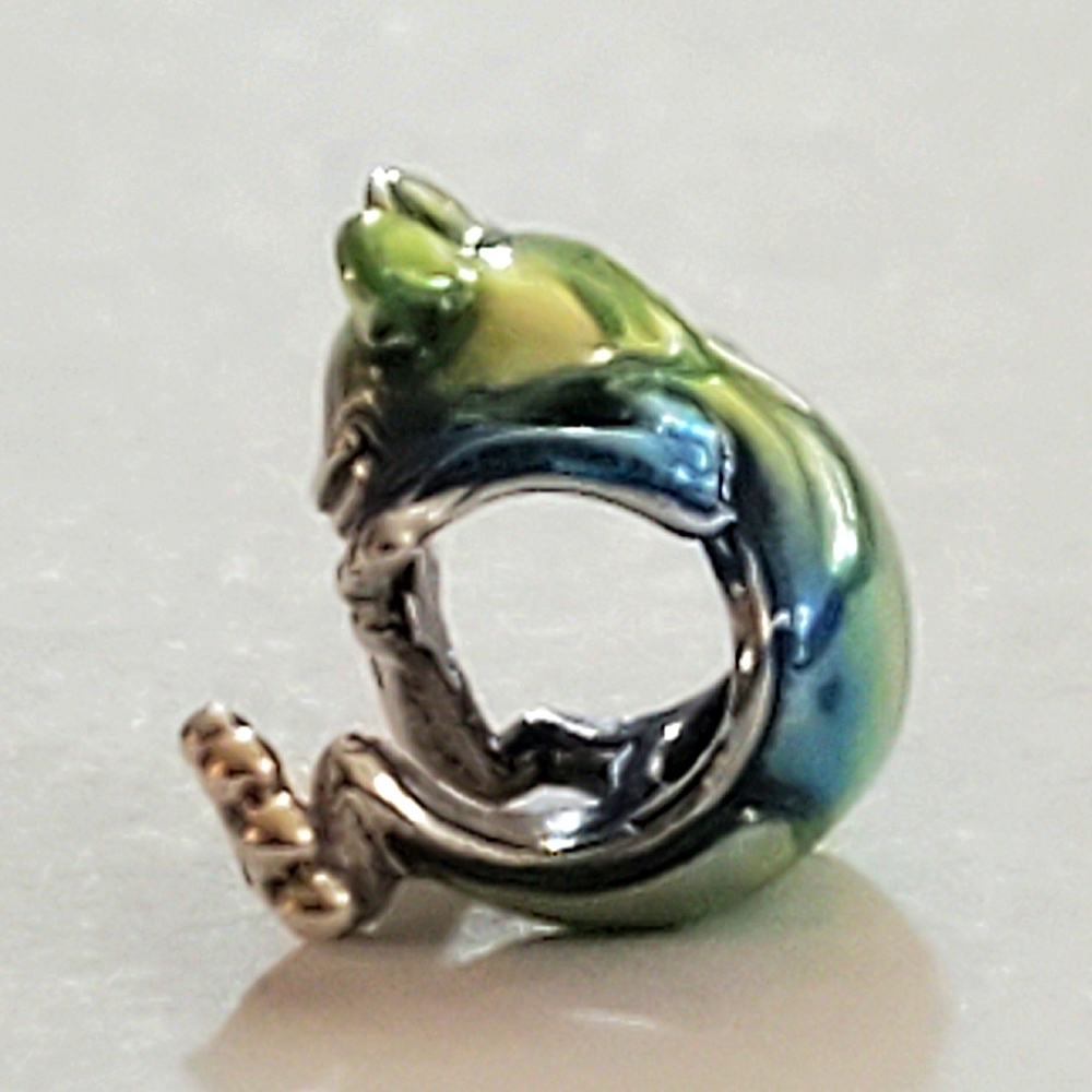 Authentiv NEW Pandora Climbing Frog Charm S925ALE Enamel - Picture 9 of 9